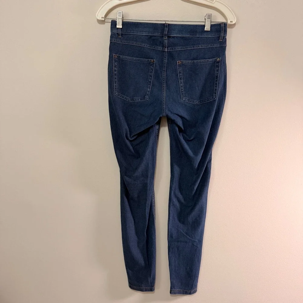 HUE Womens Blue Denim Leggings High Rise Stretch Jeggings Size Small